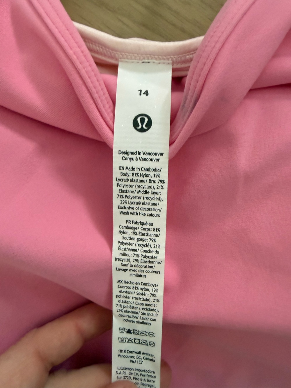 Lululemon align layered high-neck tank size 14 candy cloud - Picture 2 of 4